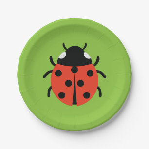 Ladybug Illustration Pappteller
