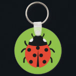 Ladybug Illustration Schlüsselanhänger<br><div class="desc">Ein freundlicher Ladybug,  der viel Glück bringt.</div>