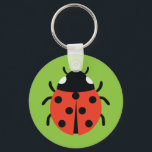 Ladybug Illustration Schlüsselanhänger<br><div class="desc">Ein freundlicher Ladybug,  der viel Glück bringt.</div>