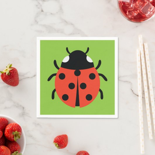 Ladybug Illustration Serviette (Beispiel)