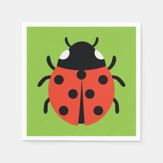 Ladybug Illustration Serviette (Vorderseite)