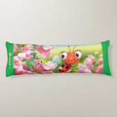 Ladybug im Blumengarten.Gigantische Gewohnheit Seitenschläferkissen (Rückseite)