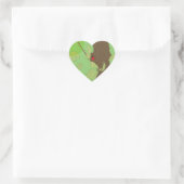Ladybug im Frühjahr Herz-Aufkleber (Tasche)