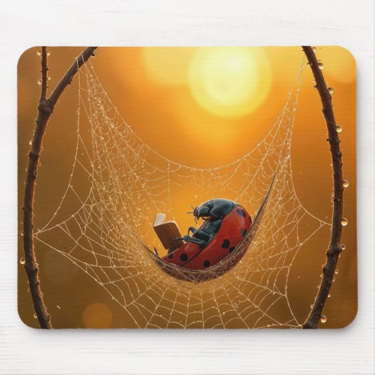 Ladybug in a Spider Web Hammock Mousepad (Vorne)