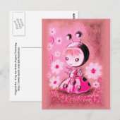 Ladybug in einem Kleid Postkarte (Vorne/Hinten)