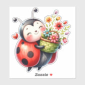 Ladybug in Liebe Sticker - Adorable Liebe Bug Deca (Blatt)