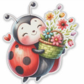 Ladybug in Liebe Sticker - Adorable Liebe Bug Deca (Vorderseite)