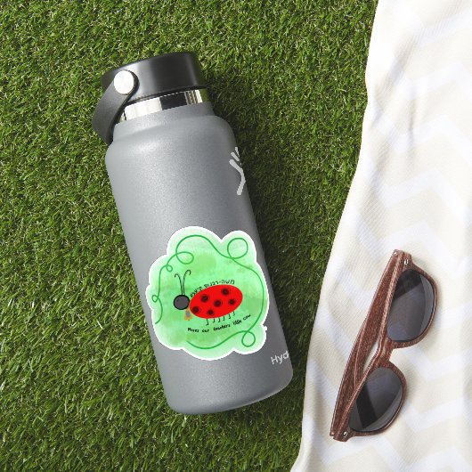 Ladybug in Yiddish Aufkleber (HydroFlask Insitu)