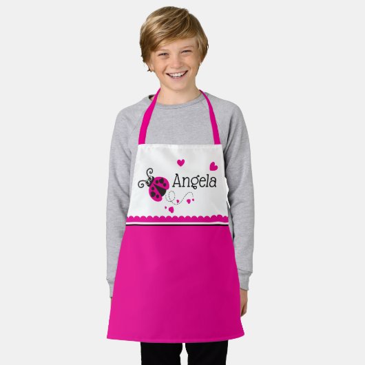 Ladybug individuelle Name Schürze (Getragen)