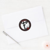 Ladybug Initial F Round Stickers (Umschlag)