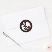 Ladybug Initial K Round Stickers (Umschlag)