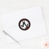 Ladybug Initial M Round Stickers (Umschlag)