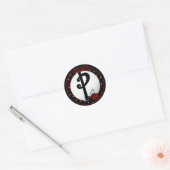 Ladybug Initial P Round Stickers (Umschlag)