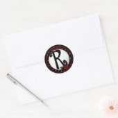 Ladybug Initial R Round Stickers (Umschlag)