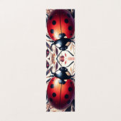 Ladybug-Insekt-geflochtenes Lesezeichen Visitenkarten (Außenseite Aufgefaltet)