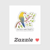 Ladybug-Insekt leckerer, farbiger Vogel mädchenhaf Aufkleber (Blatt)