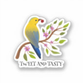 Ladybug-Insekt leckerer, farbiger Vogel mädchenhaf Aufkleber (Vorderseite)