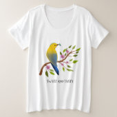 Ladybug-Insekt leckerer, farbiger Vogel mädchenhaf Große Größe T-Shirt (Design vorne)