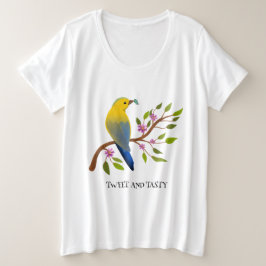 Ladybug-Insekt leckerer, farbiger Vogel mädchenhaf Große Größe T-Shirt