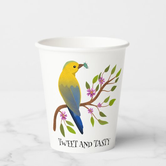 Ladybug-Insekt leckerer, farbiger Vogel mädchenhaf Pappbecher (Vorderseite)
