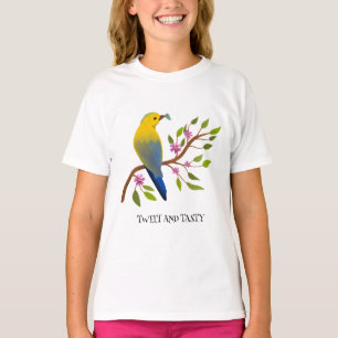 Ladybug-Insekt leckerer, farbiger Vogel mädchenhaf T-Shirt