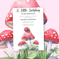 Ladybug ist auf dem Weg zu Baby Dusche Invitati