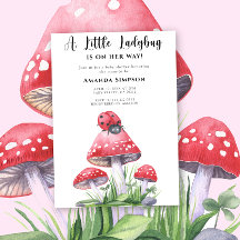 Ladybug ist auf dem Weg zu Baby Dusche Invitati