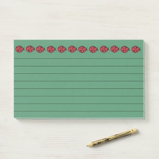 Ladybug Jumbo Post It Notes Post-it Klebezettel (Auf Schreibtisch)