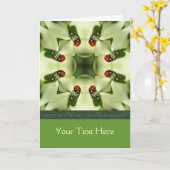 Ladybug Kaleidoskop Naturfotokarte Karte (Gelbe Blume)