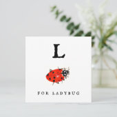 Ladybug Karte (Stehend Vorderseite)