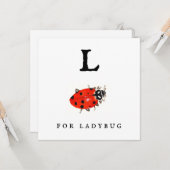 Ladybug Karte (Vorderseite/Rückseite Beispiel)