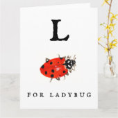 Ladybug Karte (Gelbe Blume)