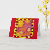 Ladybug Karte (Gelbe Blume)