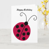 Ladybug Karte (Gelbe Blume)