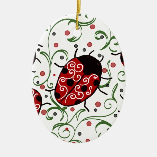 Ladybug Keramik Ornament (Vorne)