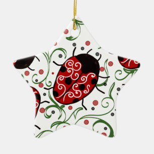 Ladybug Keramik Ornament