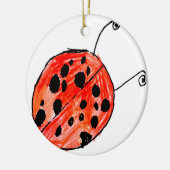 Ladybug Keramik Ornament (Links)