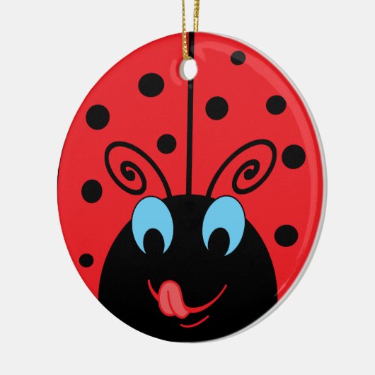 Ladybug Keramik Ornament (Links)
