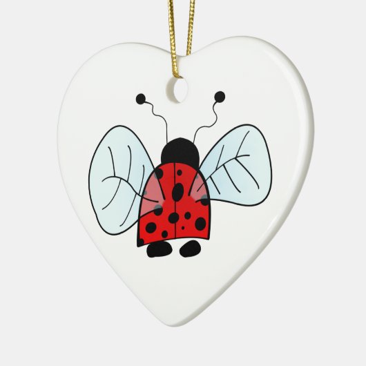 Ladybug Keramik Ornament (Links)