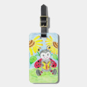 Ladybug Kind personalisierte Gepäckmarke lesen Gepäckanhänger (Vorderseite vertikal)