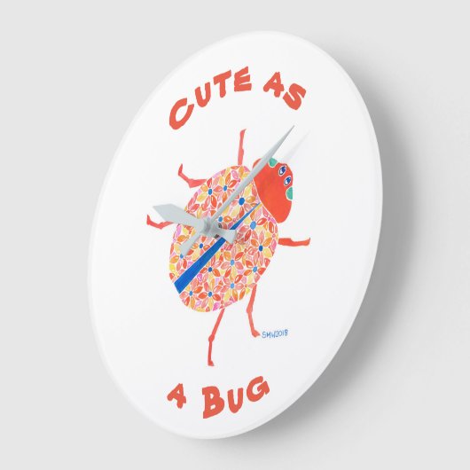 Ladybug Kinderzimmer Wall Clock Große Wanduhr (Winkel)