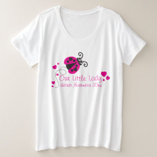 Ladybug kleine Dame niedlich rosa Mütterschaft T - Große Größe T-Shirt