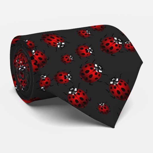 Ladybug Krawatte Bug Art Keepake Ladybug Neckers (Gerollt)