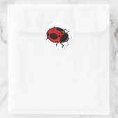Ladybug lächelnd - runder aufkleber (Tasche)