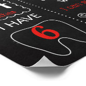 Ladybug Lady Bug Birthday Party chalkboard Poster (Ecke)