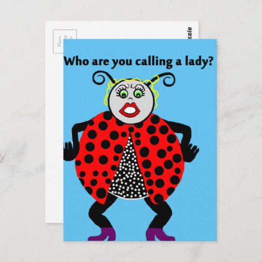 Ladybug Lady Bug Funny Postkarte (Vorne/Hinten)