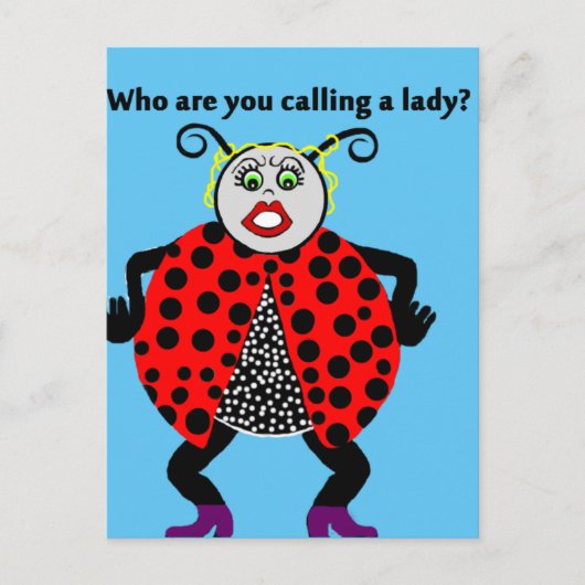 Ladybug Lady Bug Funny Postkarte (Vorderseite)