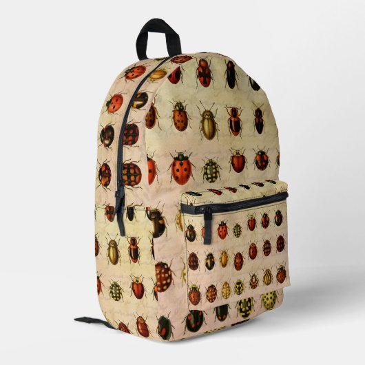 Ladybug Ladybird Beetle Insect Bug Bedruckter Rucksack (Rückseitige Ecke links)