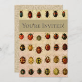 Ladybug Ladybird Beetle Insect Bug Einladung (Vorne/Hinten)