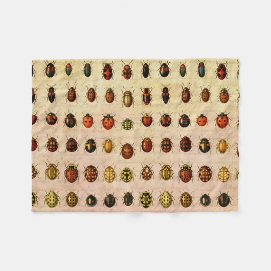 Ladybug Ladybird Beetle Insect Bug Fleecedecke (Vorderseite (Horizontal))
